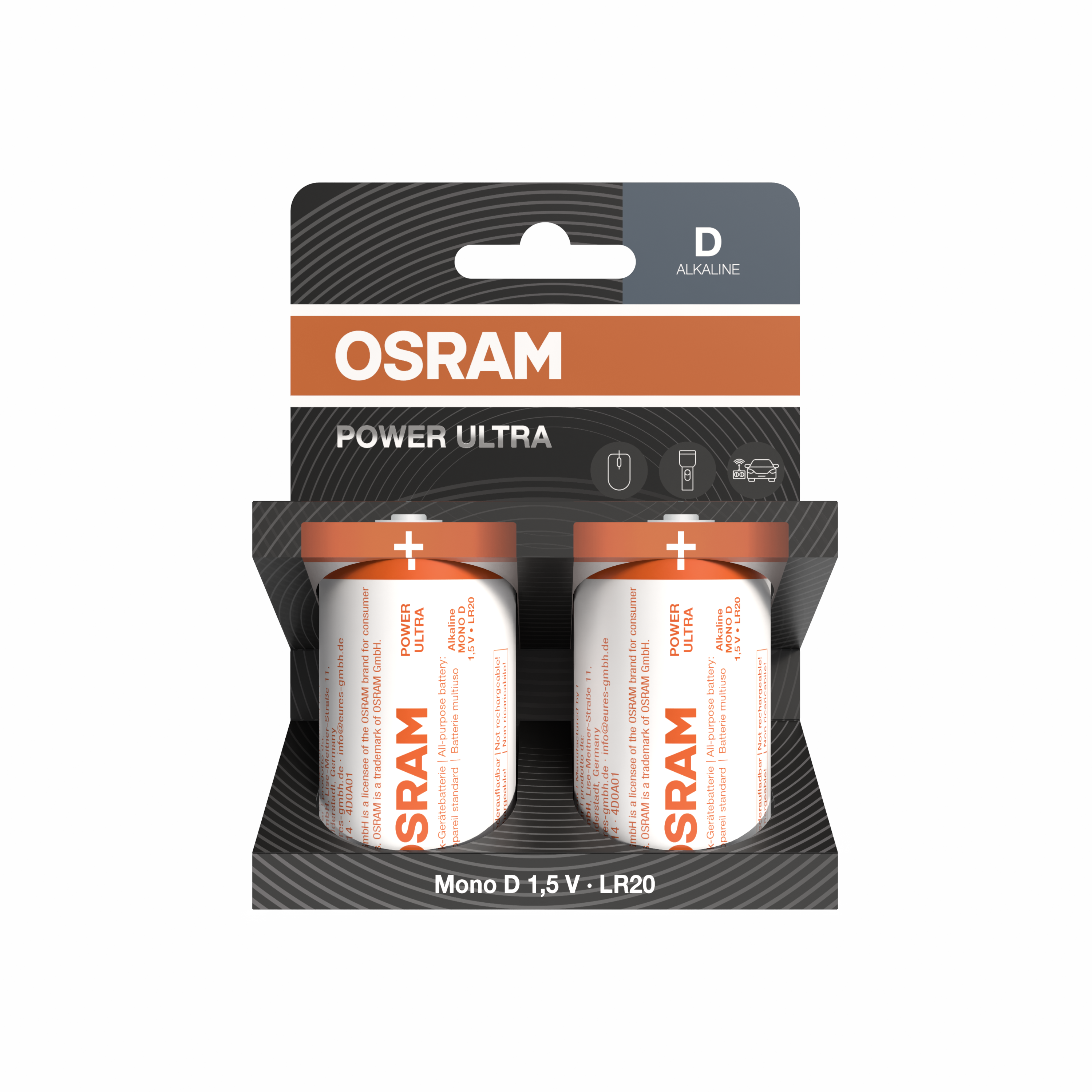 OSRAM Batterie Alkaline D LR20 POWER ULTRA
