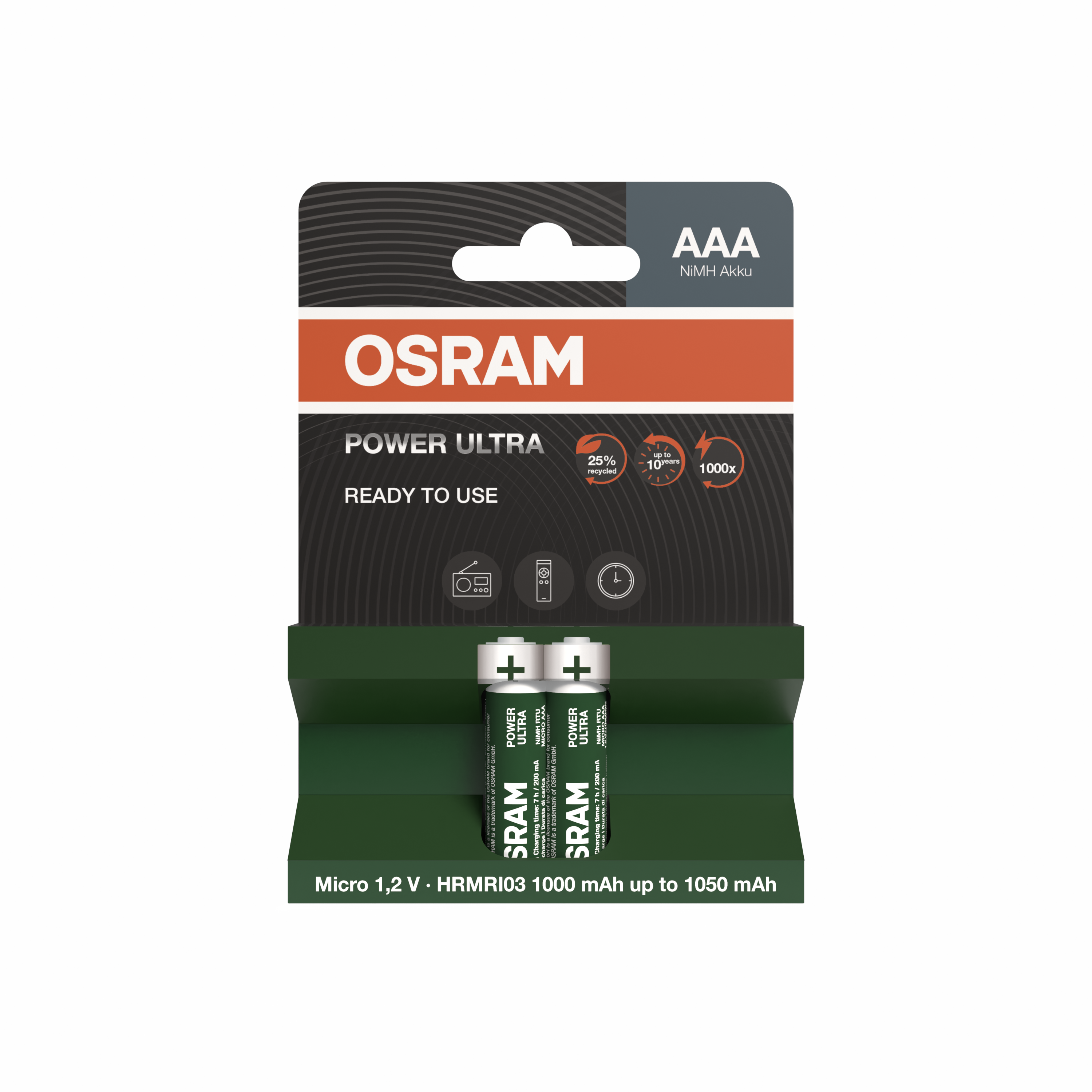 OSRAM NiMH Akku RTU AAA HRMRI03 POWER ULTRA