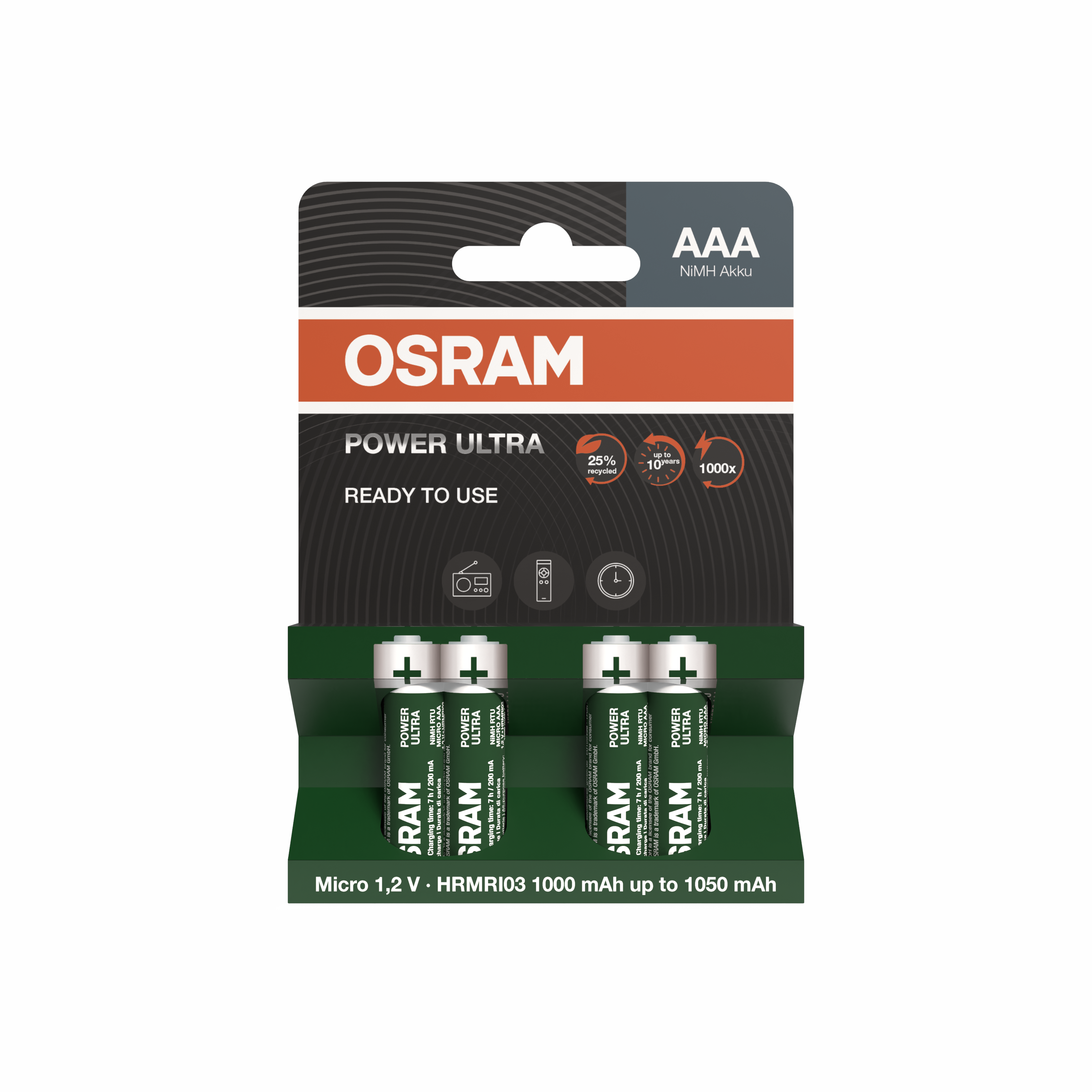 OSRAM NiMH Akku RTU AAA HRMRI03 POWER ULTRA