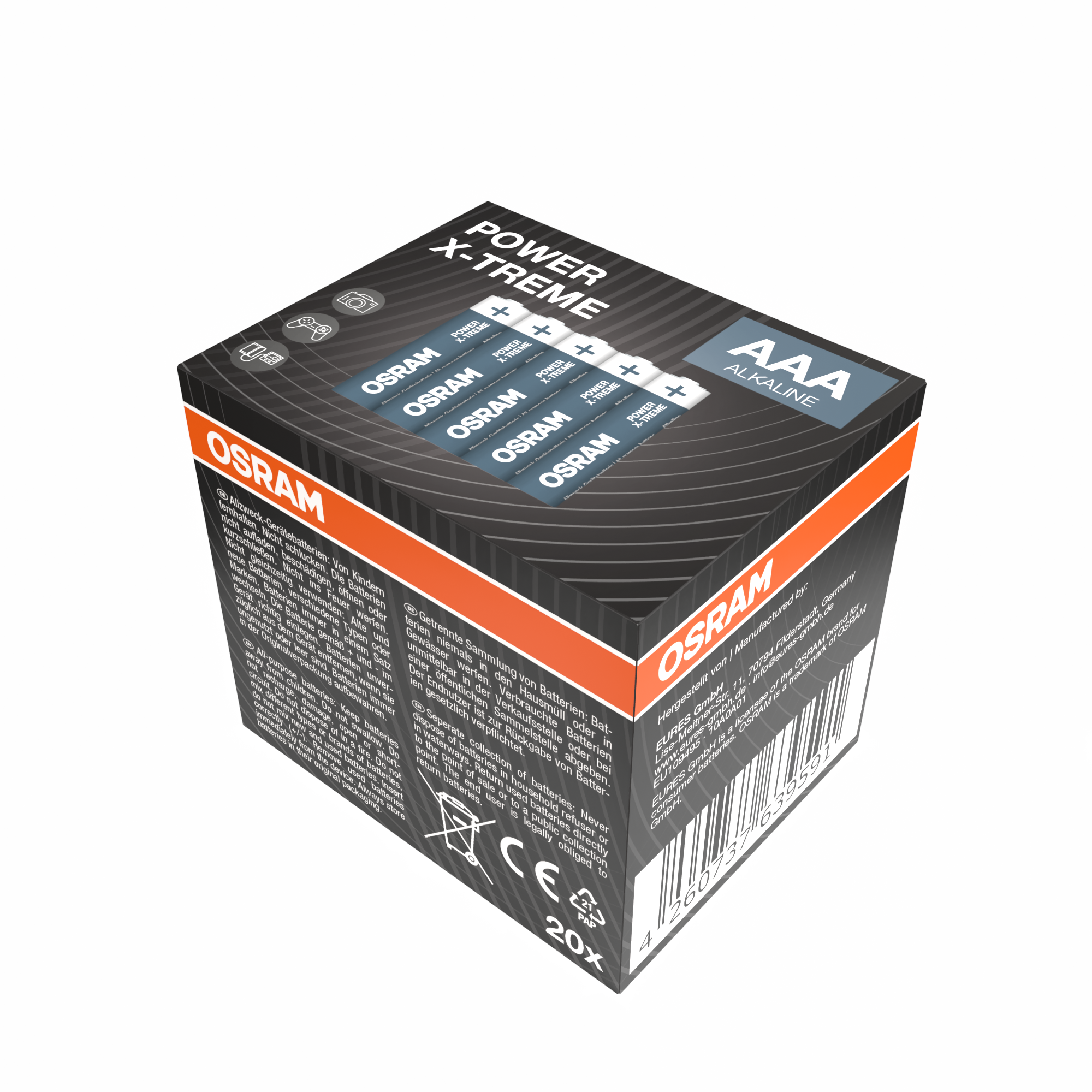 OSRAM Batterie Alkaline AAA LR03 POWER X-TREME