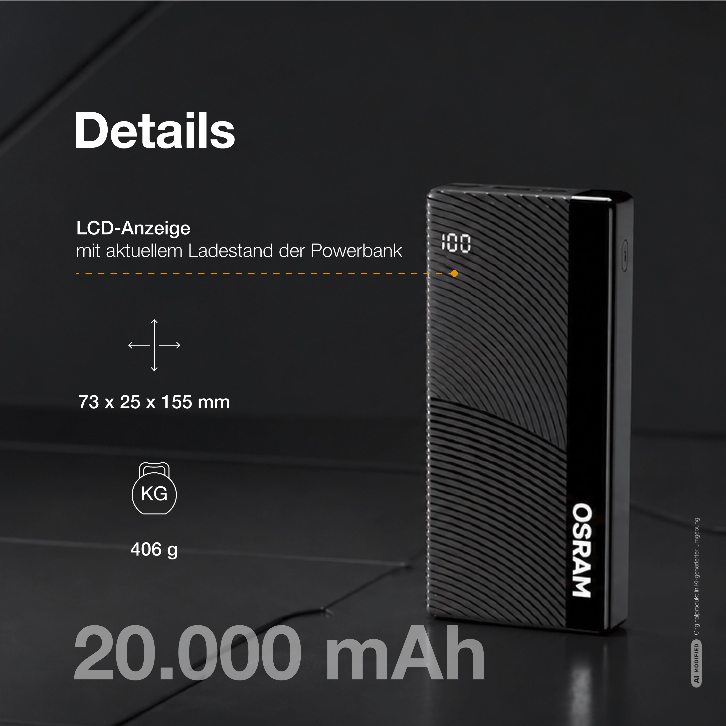 OSRAM Powerbank PowerBoost 201, 20.000 mAh