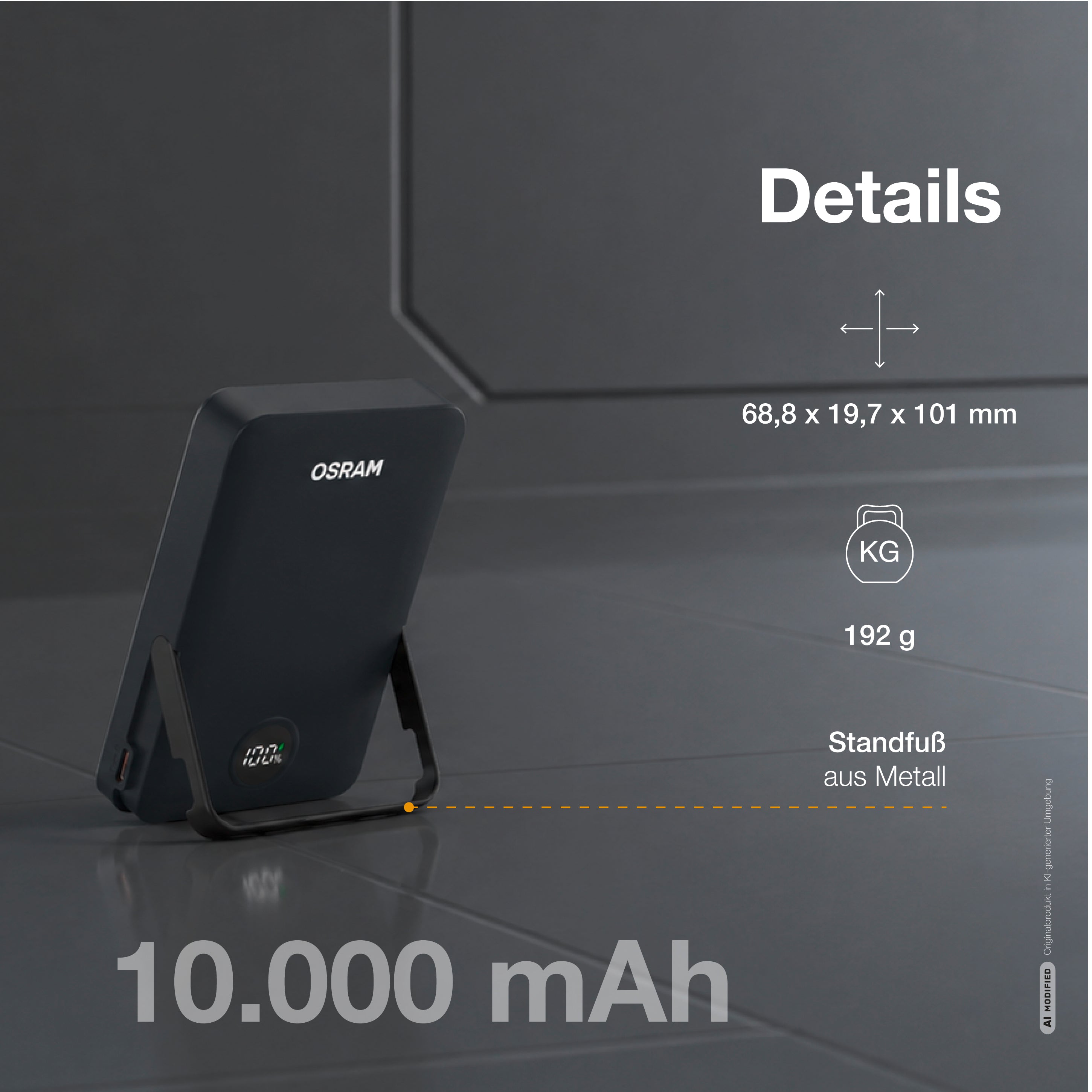 OSRAM Powerbank MagneticPower 100, 10.000 mAh