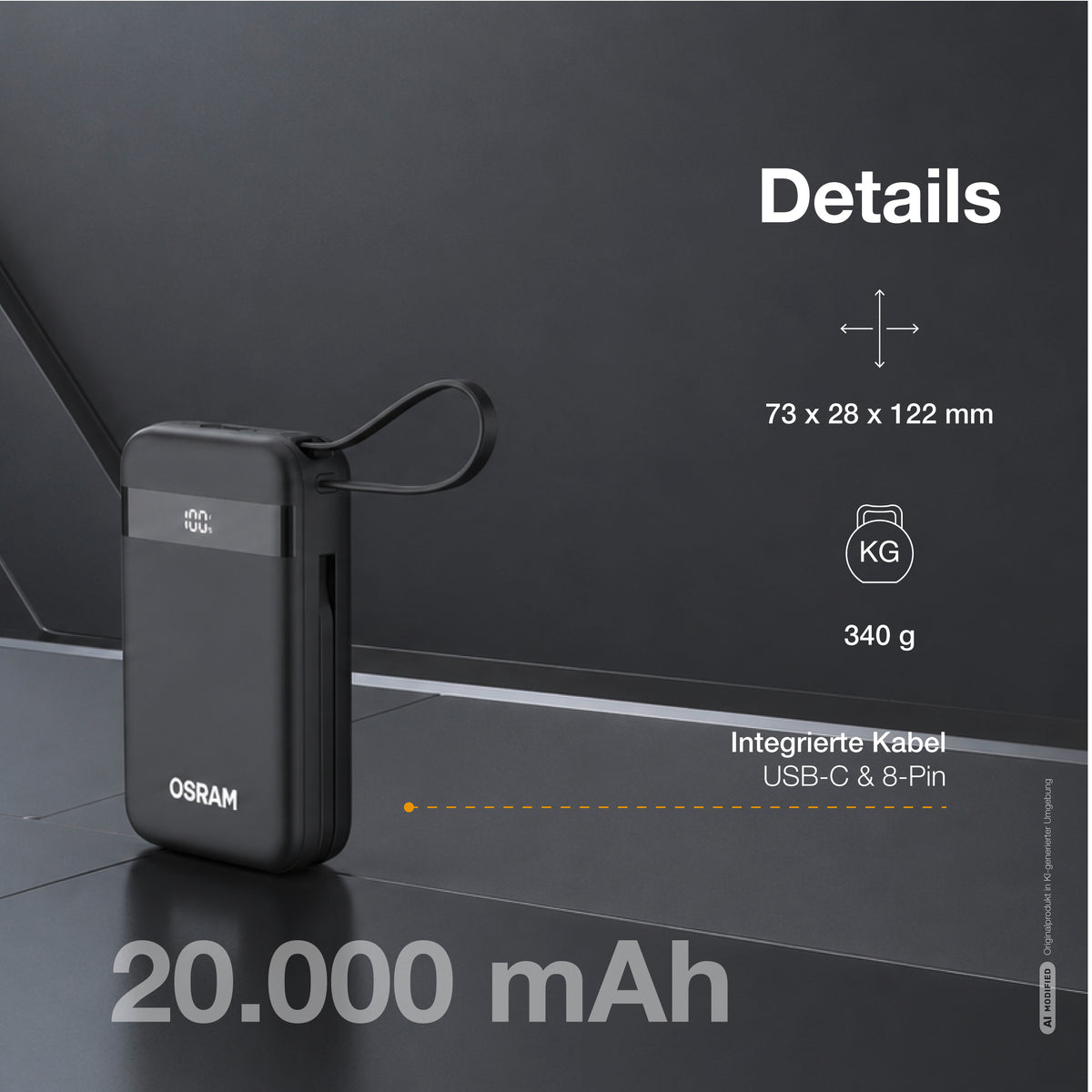 OSRAM Powerbank PowerConnect 200, 20.000 mAh