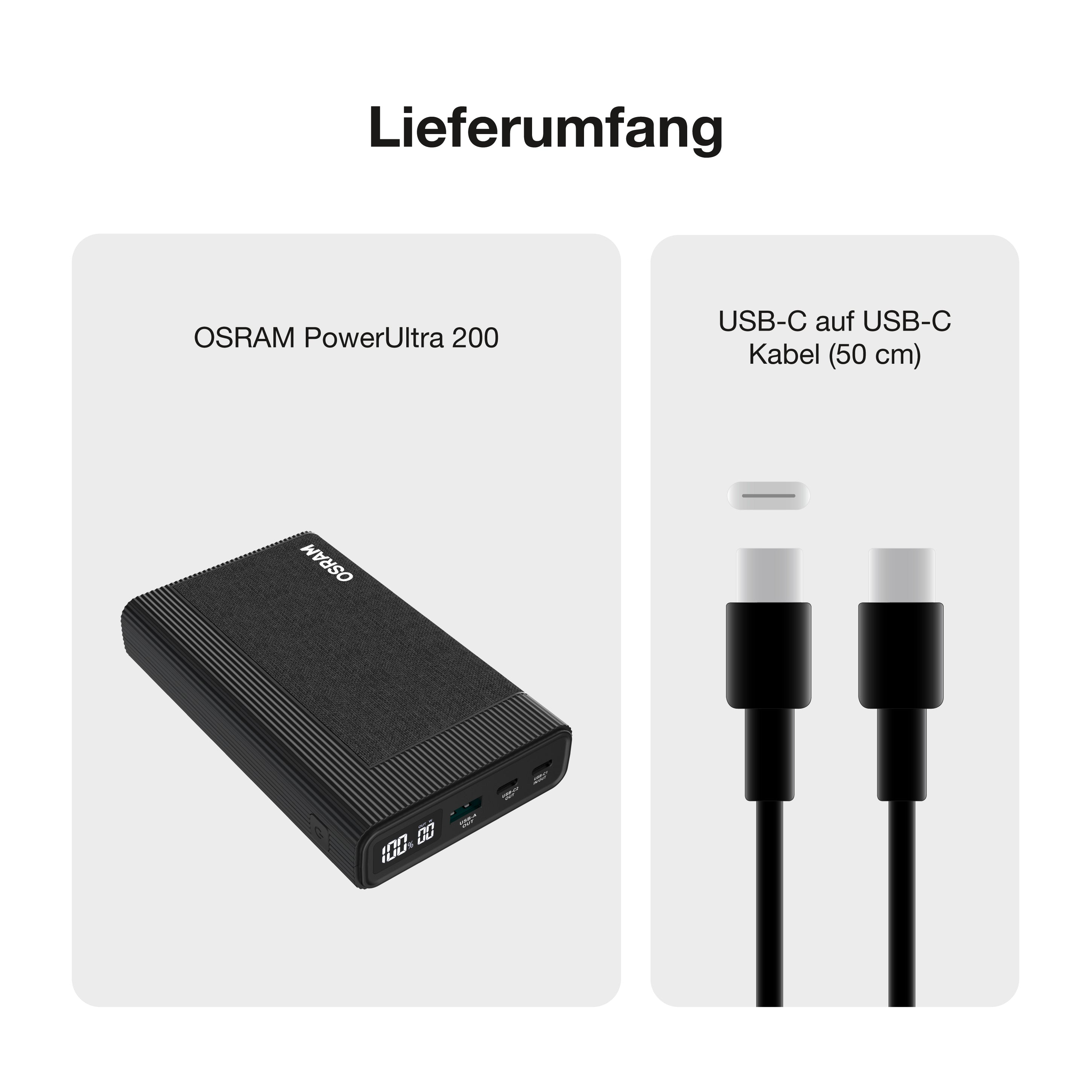 OSRAM Powerbank PowerUltra 200, 20.000 mAh