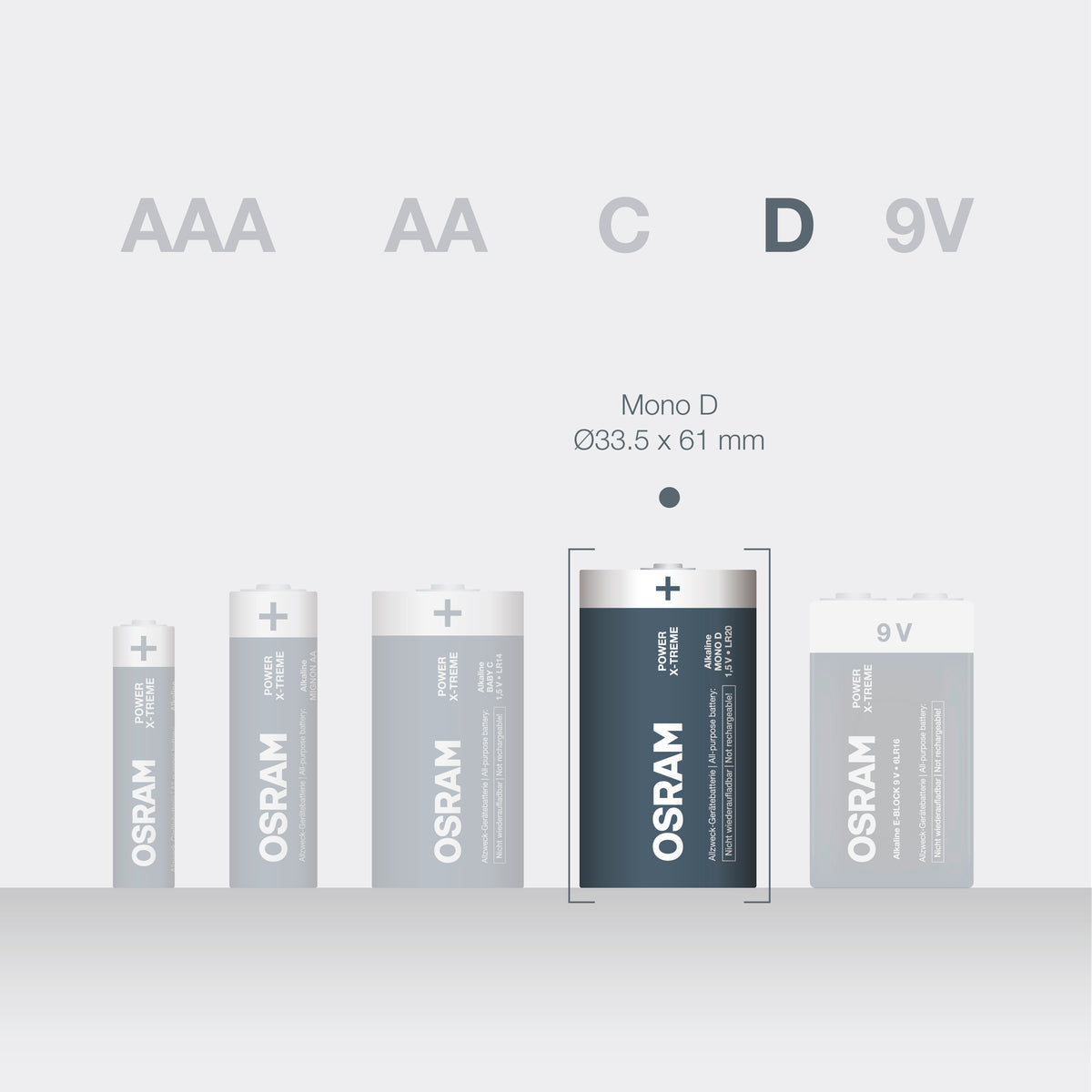 OSRAM Batterie Alkaline D LR20 POWER X-TREME