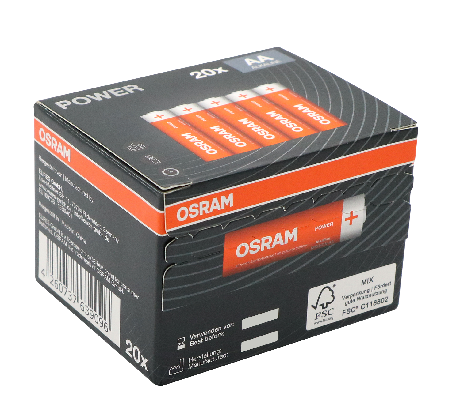 OSRAM Batterie Alkaline AA LR6 POWER