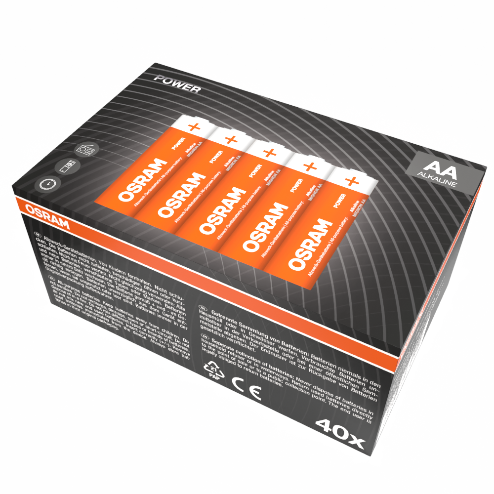 OSRAM Batterie Alkaline AA LR6 POWER