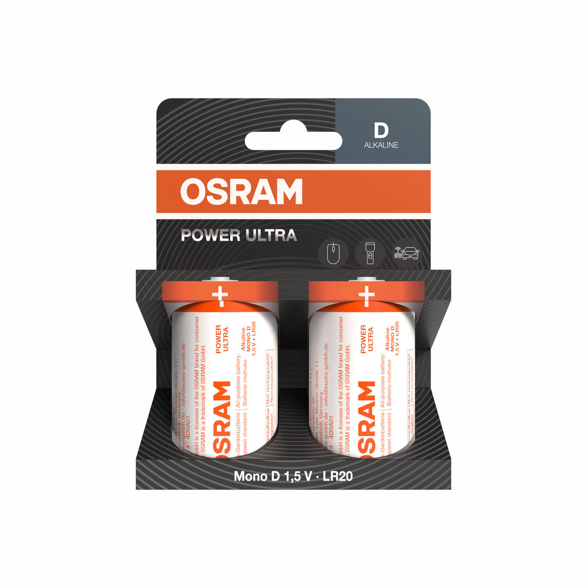 OSRAM Batterie Alkaline D LR20 POWER ULTRA