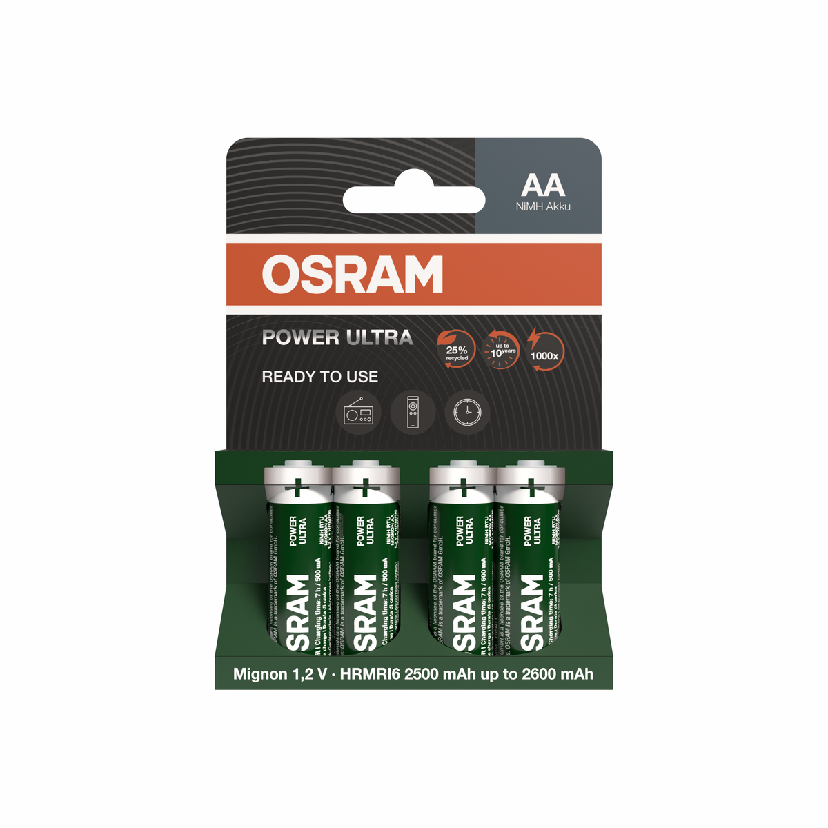 OSRAM NiMH Akku RTU AA HRMRI6 POWER ULTRA