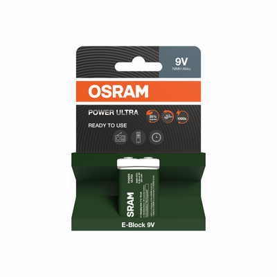 OSRAM NiMH Akku RTU E-Block 9V 6HRMRI61 POWER ULTRA