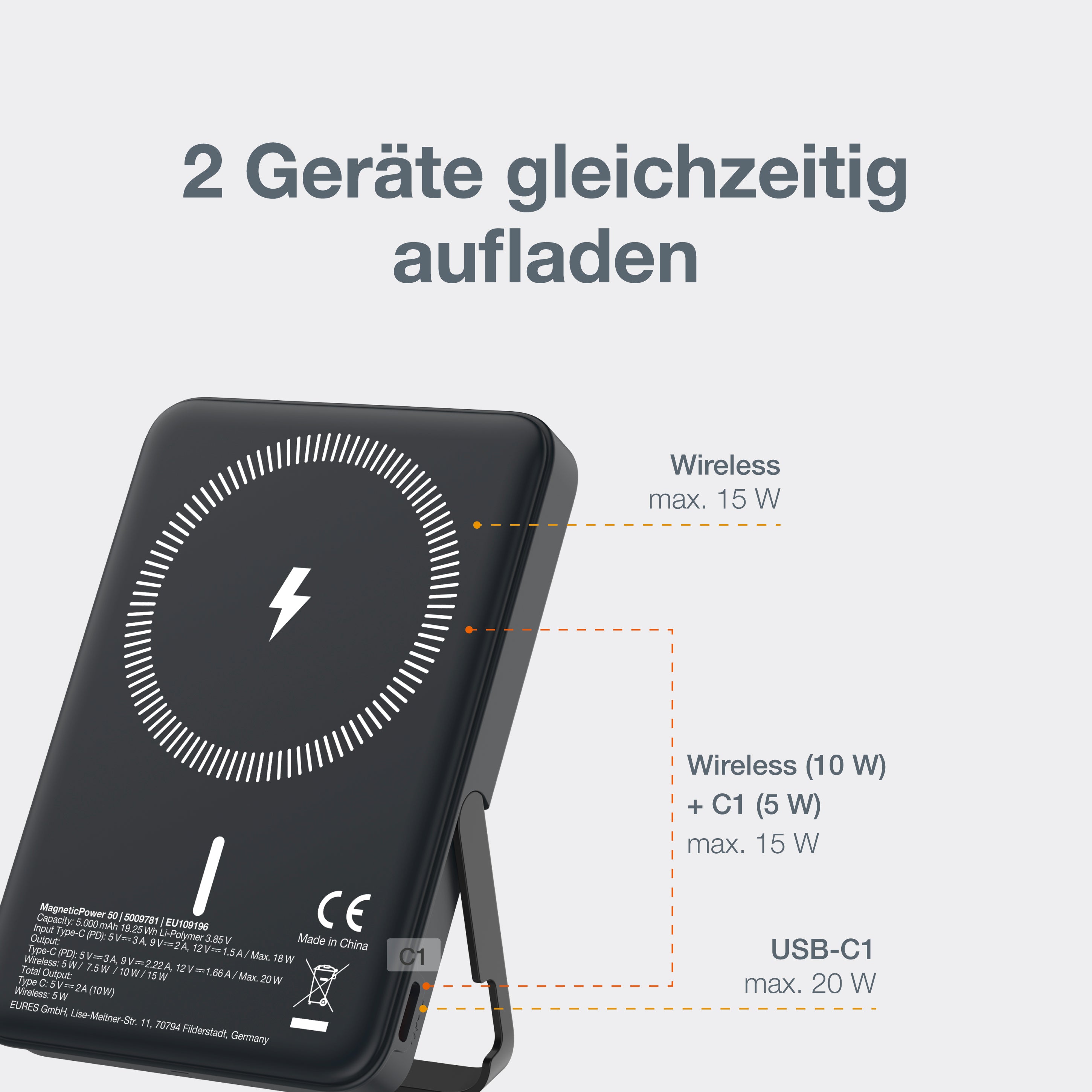 OSRAM Powerbank MagneticPower 50, 5.000 mAh