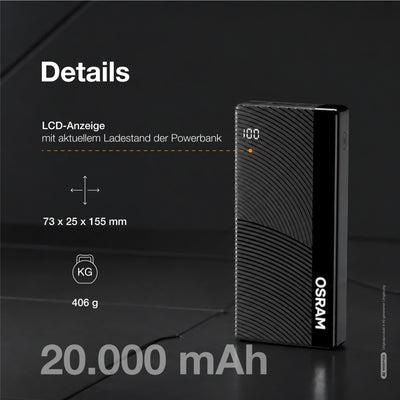 OSRAM Powerbank PowerBoost 201, 20.000 mAh