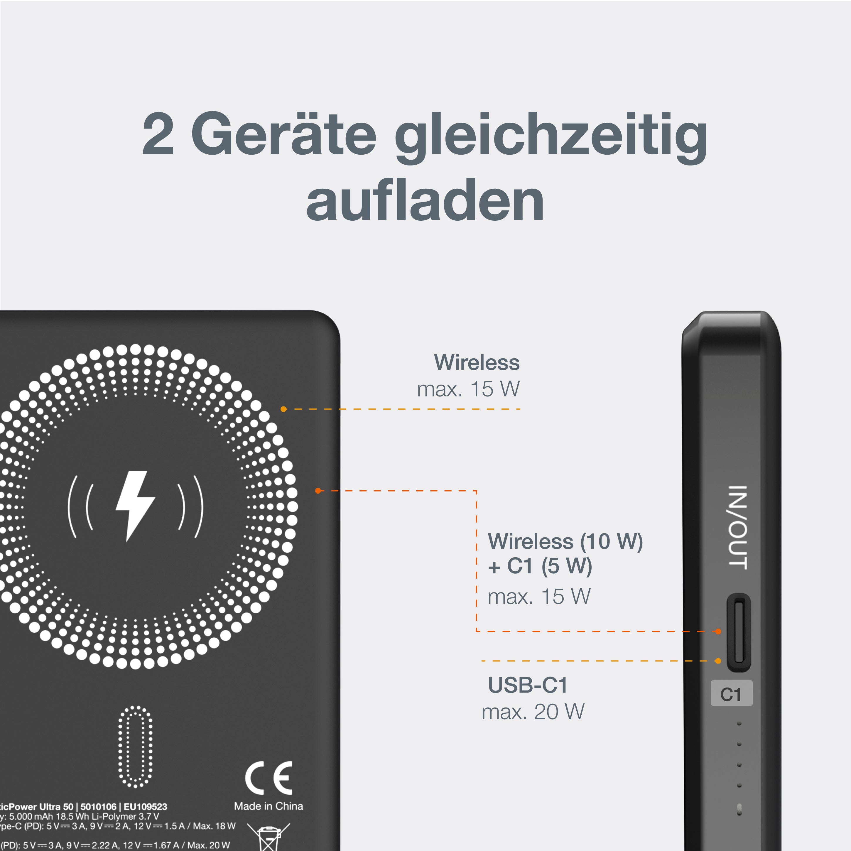 OSRAM Powerbank MagneticPowerUltra 50, 5.000 mAh