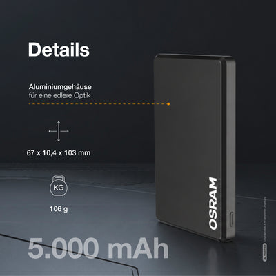 OSRAM Powerbank MagneticPowerUltra 50, 5.000 mAh