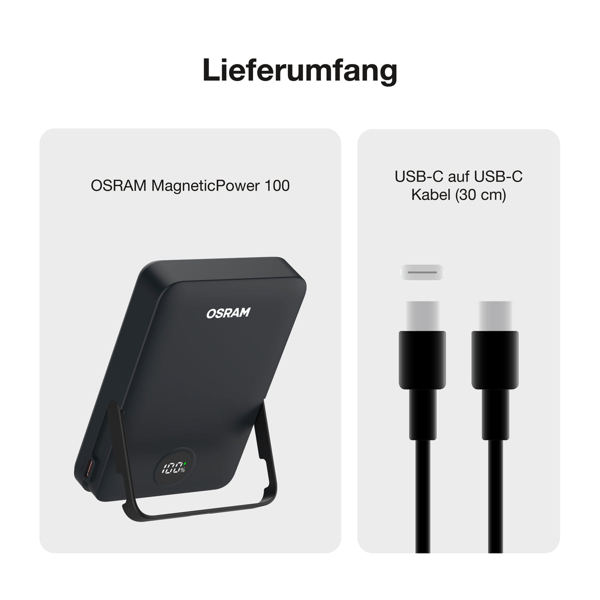 OSRAM Powerbank MagneticPower 100, 10.000 mAh