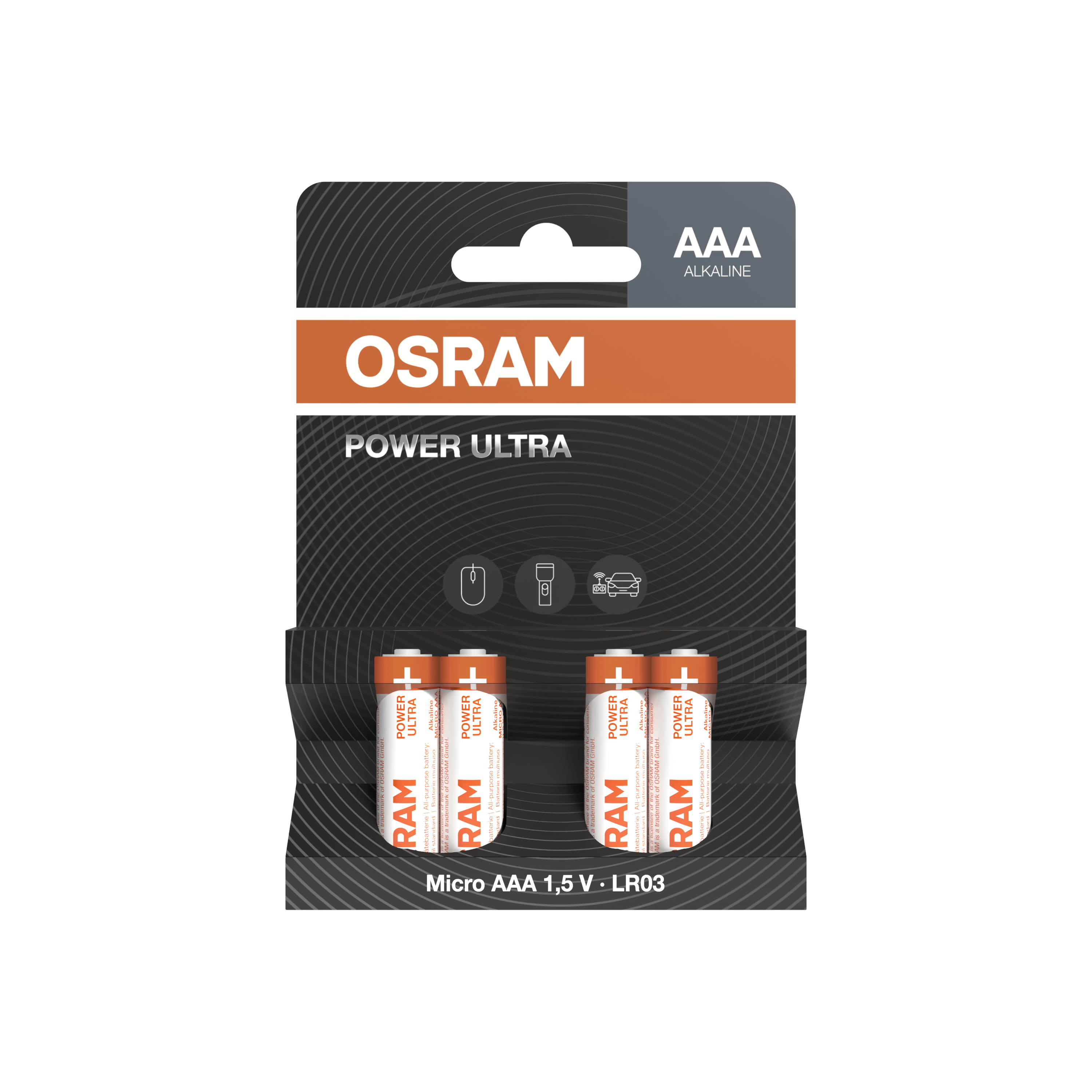 OSRAM Batterie Alkaline AAA LR03 POWER ULTRA