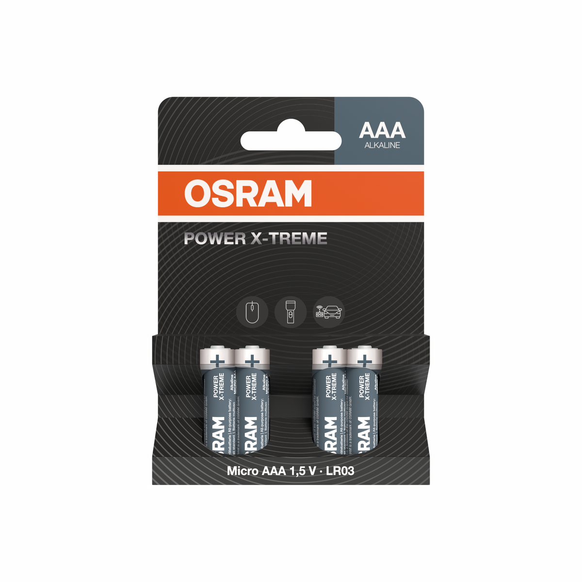 OSRAM Batterie Alkaline AAA LR03 POWER X-TREME