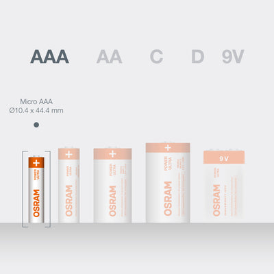OSRAM Batterie Alkaline AAA LR03 POWER ULTRA
