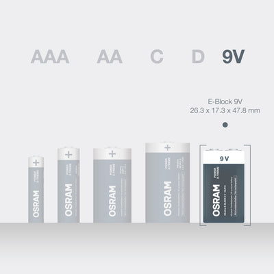 OSRAM Batterie Alkaline E-Block 9V 6LR61 POWER X-TREME