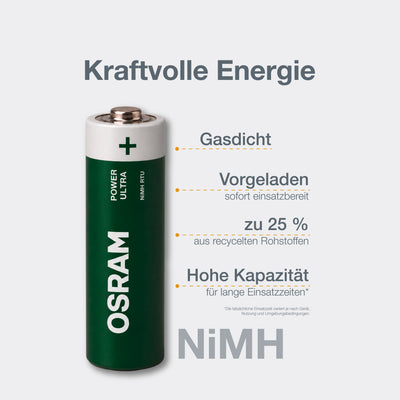 OSRAM NiMH Akku RTU AA HRMRI6 POWER ULTRA